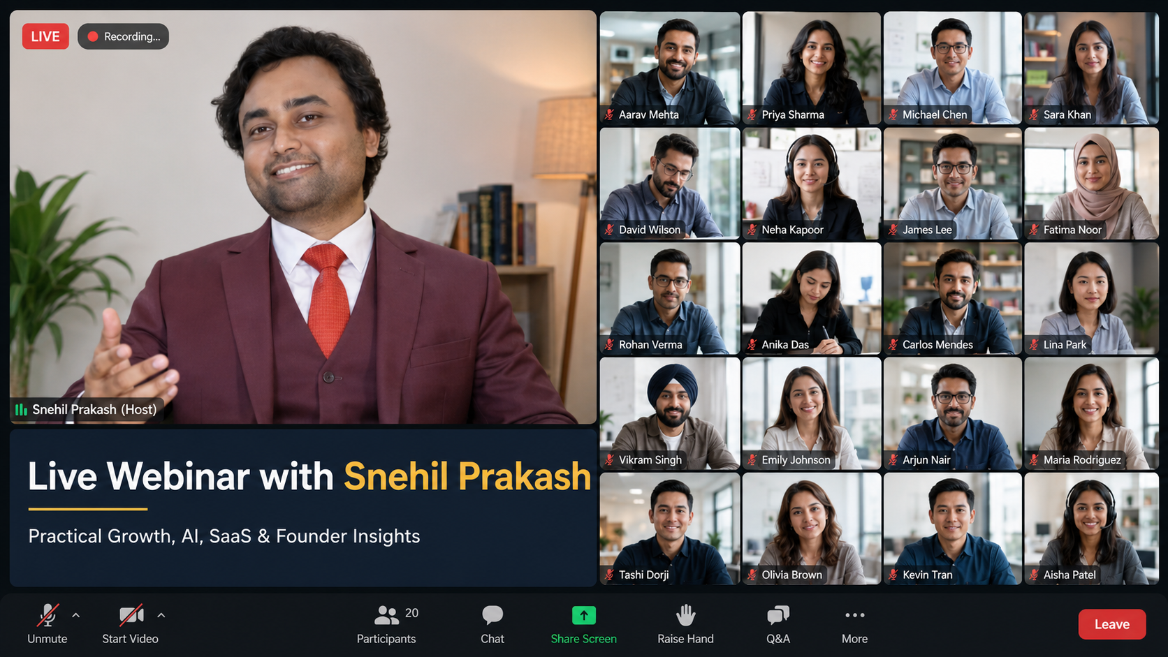 Live workshops by Snehil Prakash